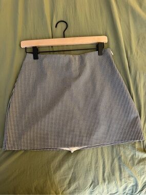 Checkered Black and White Mini Skort